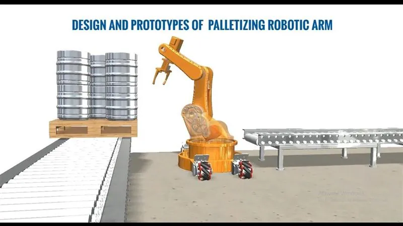 5-axis palletizing robot arm, demo